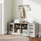 63 Inches Entertainment Center with 3 Storage Drawers and Removable Glass Shelves